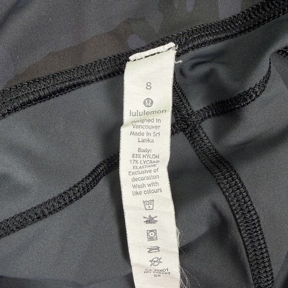 Lululemon Fast and Free Tight II Nulux Incognito Camo Multi Grey Size 8 - Picture 10 of 11